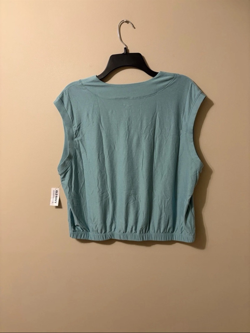 NWT Old Navy Teal V-Neck Sleeveless Boxy Tank Women’s Large - Picture 8 of 8